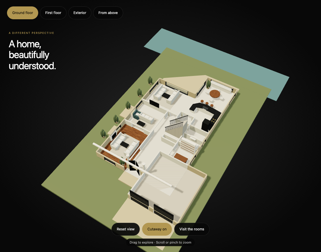 The Sanctuary Lakes ground floor shown as an interactive architectural model