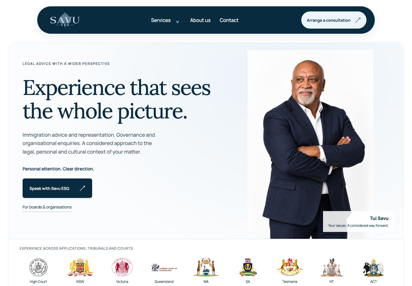 Savu ESQ website preview